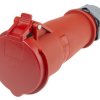 Złącze przemysłowe - zasilające 32A Gniazdo 400 V 3P + N + E Żeński MENNEKES Czerwony Montaż na kablu IP44