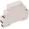 ABS DIN rail enclosure, (L x W x H) 90 x 18 x 65 mm, light gray, 4U65020907310