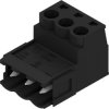 Pin header, 3 pole, pitch 5.08 mm, straight, black, 1645240000