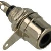 Gniazdo; RCA; GRCA-B; metal; czarny; na panel; proste; lutowany
