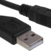 Kabel USB, dł. 0.5m, kolor: Czarny