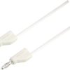 VOLTCRAFT MSB-300 Przewód pomiarowy złącze męskie, lamelkowe 4 mm złącze męskie, lamelkowe 4 mm 25.00 cm biały 1 szt.