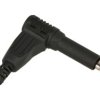 Wtyk bananowy; 4mm; 25.504.2; czarny; kątowy; bezpieczny; 40mm; lutowany; 32A; 1000V; mosiądz niklowany; PA; Amass; RoHS