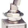 Toggle switch, metal, 2 pole, latching, On-Off-On, 6 A/125 VAC, 4 A/30 VDC, silver-plated, MN23LL4W01