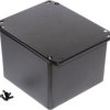 Aluminum enclosure, (L x W x H) 119 x 120 x 94 mm, black (RAL 9005), IP54, 1590VFLBK