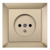 PREMIUM Gniazdo pojedyncze z/u piaskowy metalizowany GPt-16 Pr