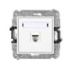 Mini Gniazdo Telefoniczne Pojedyncze 1Xrj11 4-Stykowy Beznarzędziowe Biały Mgt-1