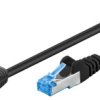 Cat 6Akabel Łączący 1X 90 Pod Kątem,S/Ftp (Pimf), Czarny - Długość Kabla 0.5 M