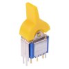 7042YCDB Yellow Paddle On-(On) Momentary PCB Rocker Switch DPDT 0.4A 20V