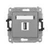 Icon Mechanizm Gniazda Pojedynczego Usb A-A 2.0 Szary Mat 27Igusb-1