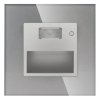 Lampka schodowa LED 230V 1.5W z czujką ruchu - szklana ramka - szary - Tawoia Glass