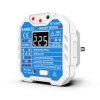 EU Bezpośrednie KAIWEETS HT106D Tester gniazdka GFCI z wyświetlaczem napięcia wtyczka EU CAT III 300V Płomieniowy ABS wskaźniki
