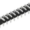 Pin header, 9 pole, pitch 2.54 mm, angled, black, 10057955