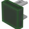 Klosz lampek do przycisku kształt: Kwadratowy Zielony Soczewka EAO