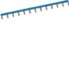 Szyna grzebieniowa kołkowa pozioma 1P 10mm2 13M powłoka niebieska KB163N HAGER