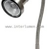 Klips ARKON sat.nik.+chrom 50W GU10 - dłuższa Stojąca LAMPKA biurkowa ARKON 41-85514 Candellux metalowa LAMPA stołowa mocowana d