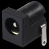 DC-Socket, flat contacts, 2,1mm, 90°