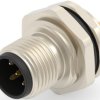 Circular connector, 5 pole, solder cup, screw locking, straight, T4130012051-000