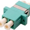 Fiber optic socket, LC, OM3, multimode, ceramic, turquoise, DN-96009-1