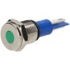 R-TECH 657036 Panel Indicator 10mm Flat 24V Grn Nickel Brass