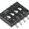 Przełącznik DIP 4-pozycyjny 4PST SMD 25 mA przy 24 V DC -20 → +70°C