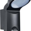 Kinkiet z czujnikiem ruchu ESYLUX AOL 100 LED 3K sw EL10750717 czarny