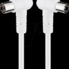 67355 Connection cable, white, plug/coupling 90° 3.50 m