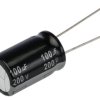 Kondensator 100 μF 200V dc Promieniowe Panasonic Przewód promieniowy roztaw: 7.5 mm