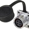 Złącze okrągłe żeńskie push-pull Weipu SF1213/S4, 4 pin, 200 V/AC, IP67, do lutowania