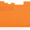 End/Intermediate plate, 1 mm thick, orange for 3 conductor terminals, 2106-1392