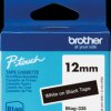 BTAG335 Labelling tape, white on black, 12 mm, Btag