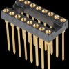 10031404 IC precision 16-pin socket, WireWrap, gold-plated
