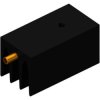 Extruded heatsink, (L x W x H) 30 x 16 x 16 mm, 22 K/W, black anodized, SK 437 30 STS