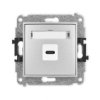 Icon Mechanizm Gniazda Pojedynczego 1Xusb C-C Srebrny Metalik 7Igusb-7
