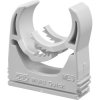 Pipe clamp, (L x W x H) 43 x 15.5 x 46 mm, mounting Ø 4.1 mm, PA, light gray, for electrical conduit Ø 25-32 mm, 2153734