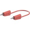 Stäubli 641030-07522 LK-4N-F10 test lead 75cm flexible red with stackable plugs
