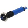 R-TECH 656963 Panel Indicator 6mm Domed 12V Blu Black Plated Brass