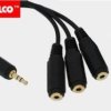 Adapter wtyk 3,5 stero / 3 x gniazdo jack 3,5 stereo JR181 przewód Vitalco