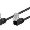 Kabel Patchcord CAT 5e U/UTP (2x90°) RJ45/RJ45 0,25m czarny