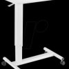 EO0041 Sit/stand workstation, height adjustable, on wheels, white