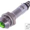 Kontrolka LED IND8-24G-A;24VDC;IP40 wypukła;metal;zielony;otw.m. 8.2mm