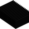Extruded heatsink, (L x W x H) 37.5 x 50.8 x 16.51 mm, 5.7 to 2.8 K/W, black anodized, 10020016