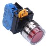 YW4L-MF2E10Q4R Red 24V illuminated 22mm Metal Bezel Momentary Shrouded Push Button Switch NO IP65 IDEC