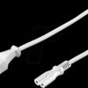 Power cord with Europlug, white, 1.8 m
