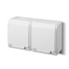 HERMES Gniazdo natynkowe podwójne z uziemieniem schuko białe 0325-02 ELEKTRO-PLAST NASIELSK