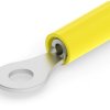 Insulated ring cable lug, 0.1-0.41 mm², AWG 26 to 22, 2.36 mm, M2, yellow, 323913