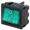 MK1071G Przełącznik kołyskowy, zielony, dwubiegunowy 230V ON-OFF [DPST]