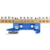 Zacisk ochronny 14x6mm2 mosiądz mocowanie na szynę TS35 niebieski ZO-2107 A14-2136