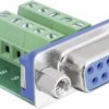 Listwa żeńska D-Sub 180 ° Ilość styków: 9, 10 Delock Adapter 1 szt.