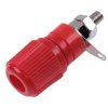Gniazdo bananowe 4mm, 8A 60V średnica 12mm; czerwone